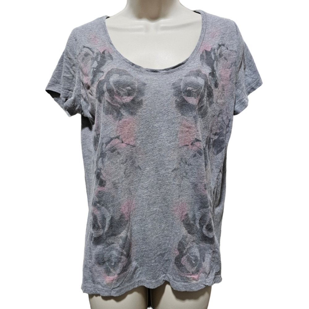Women's DKNY Gray Floral T-shirt